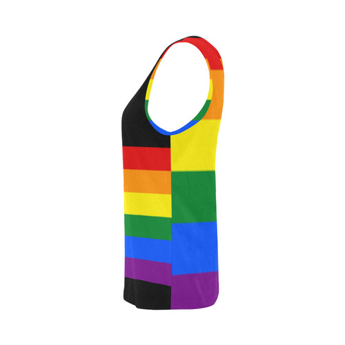 Gay Pride Rainbow Flag Stripes All Over Print Tank Top for Women (Model T43)