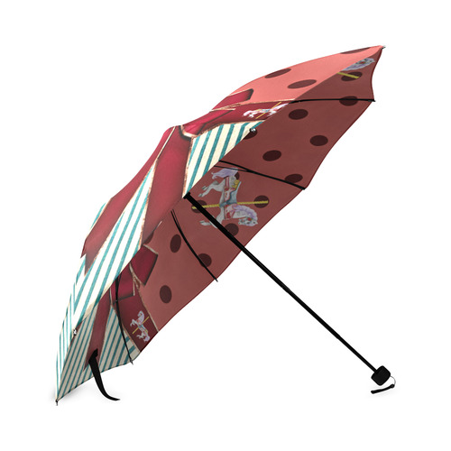 rockabilly carousel pony5 Foldable Umbrella (Model U01)