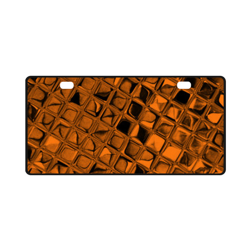 Metallic Orange License Plate