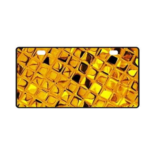 Metallic Yellow License Plate