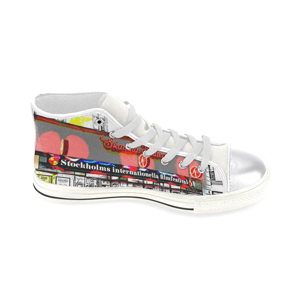 Stockholm Filmfest Women's Classic High Top Canvas Shoes (Model 017