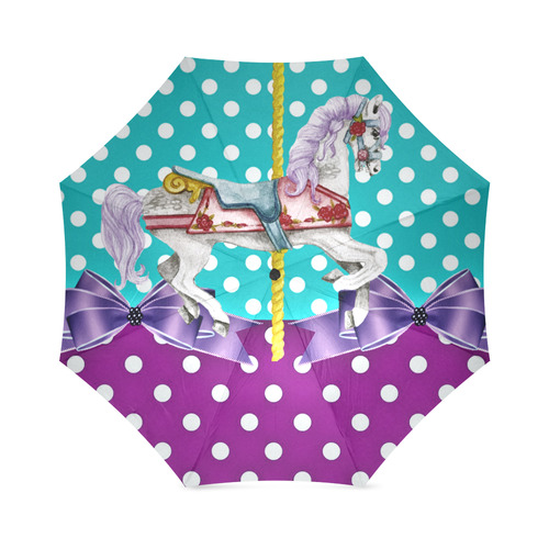 rockabilly carousel pony 1 Foldable Umbrella (Model U01)