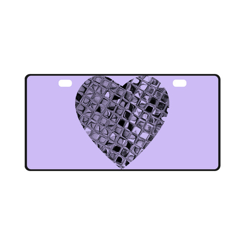 Metallic Perfume Heart License Plate