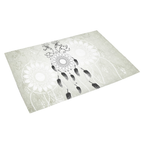 Dreamcatcher in black and white Azalea Doormat 30" x 18" (Sponge Material)