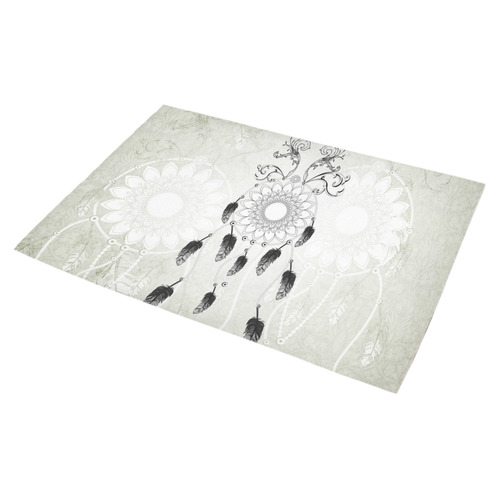 Dreamcatcher in black and white Azalea Doormat 30" x 18" (Sponge Material)