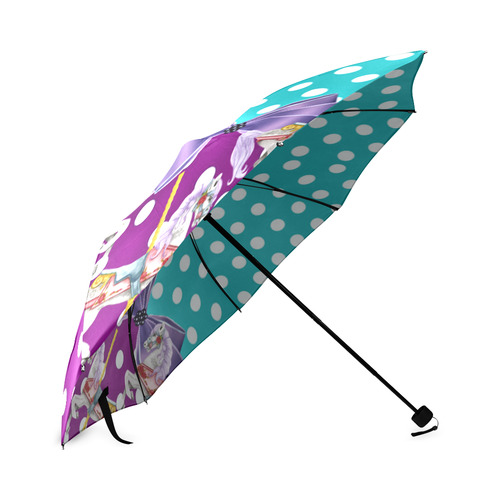 rockabilly carousel pony 3 Foldable Umbrella (Model U01)