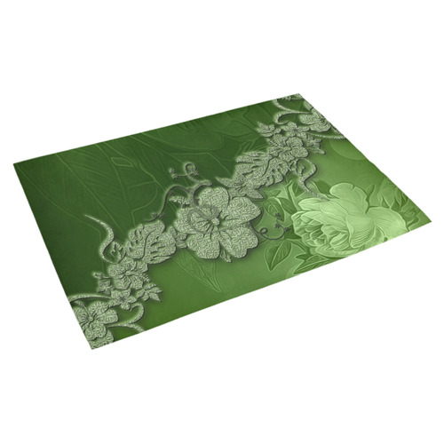 Wonderful green floral design Azalea Doormat 30" x 18" (Sponge Material)