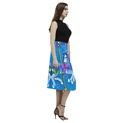 Girly Carousel Ponies - Blue Aoede Crepe Skirt (Model D16)