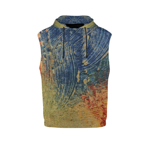 3 colors paint All Over Print Sleeveless Hoodie for Men (Model H15)