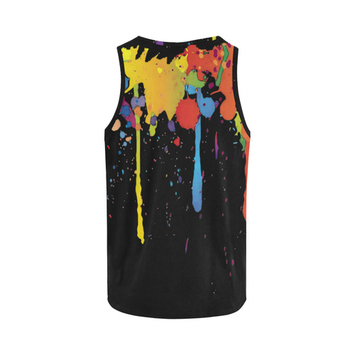 Crazy multicolored running SPLASHES All Over Print Tank Top for Women (Model T43)