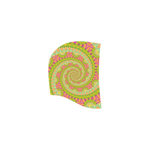 FLOWER POWER SPIRAL SUNNY orange green yellow All Over Print Sleeveless Hoodie for Women (Model H15)