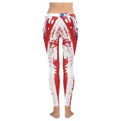 America Flag leggings Women's Low Rise Leggings (Invisible Stitch) (Model L05)