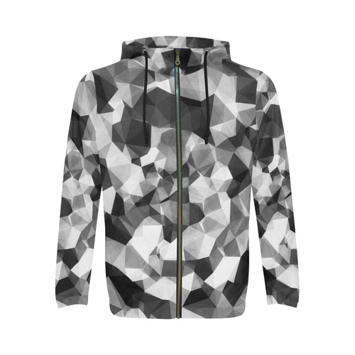 men abstract geo print hooded sweatshirt