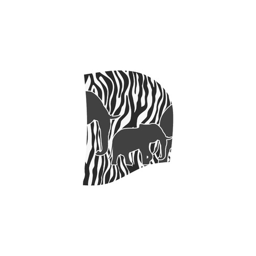 ELEPHANTS to ZEBRA stripes black & white All Over Print Sleeveless Hoodie for Women (Model H15)