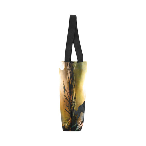 Lonely wolf in the night Canvas Tote Bag (Model 1657)