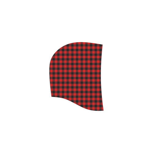 LUMBERJACK Squares Fabric - red black All Over Print Sleeveless Hoodie for Women (Model H15)