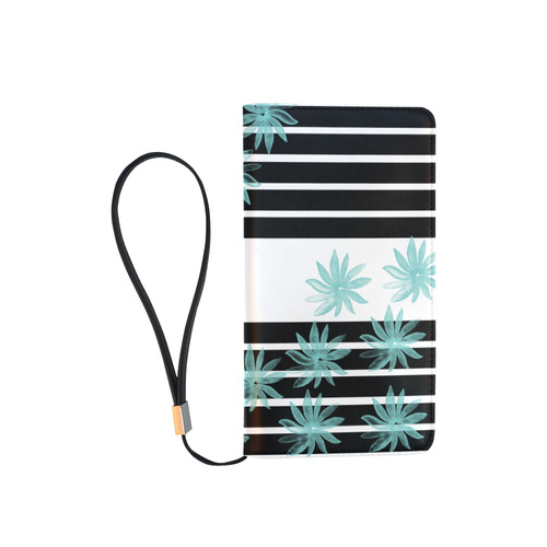 Stripes & Flowers Men's Clutch Purse （Model 1638）