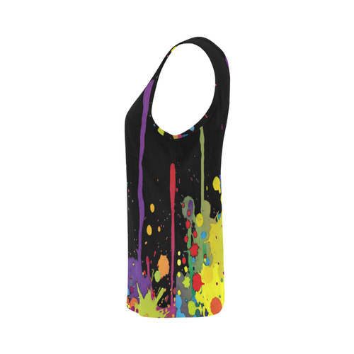 Crazy multicolored running SPLASHES All Over Print Tank Top for Women (Model T43)