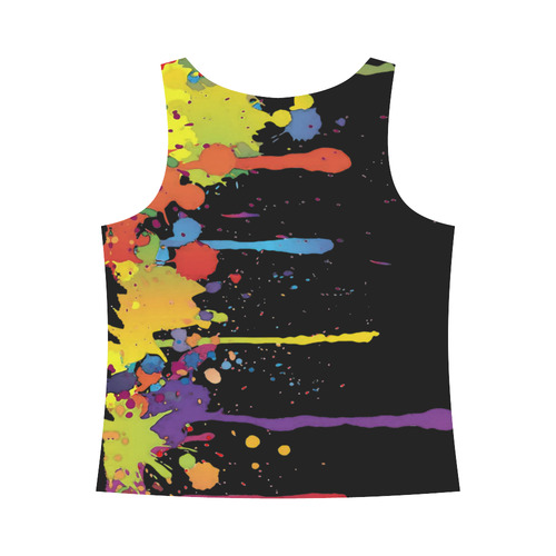 Crazy multicolored running SPLASHES All Over Print Tank Top for Women (Model T43)