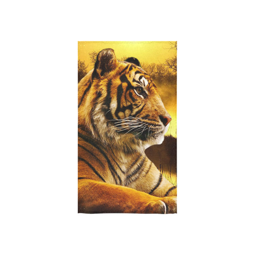 Tiger and Sunset Custom Towel 16"x28"