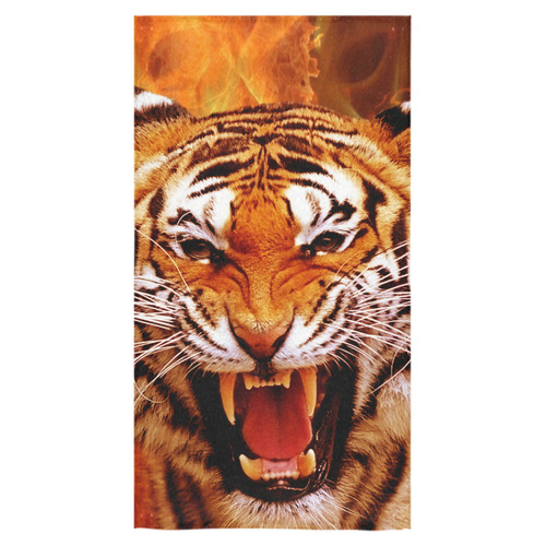 Tiger and Flame Bath Towel 30"x56"