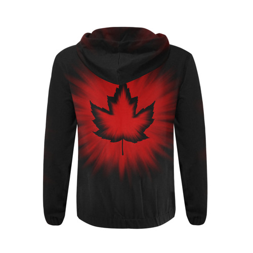 Canada  Hoodie Canada Kangaroo Jacket All Over Print Full Zip Hoodie for Men (Model H14)