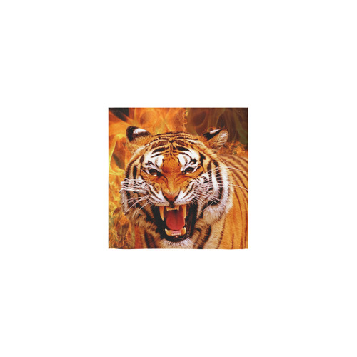 Tiger and Flame Square Towel 13“x13”