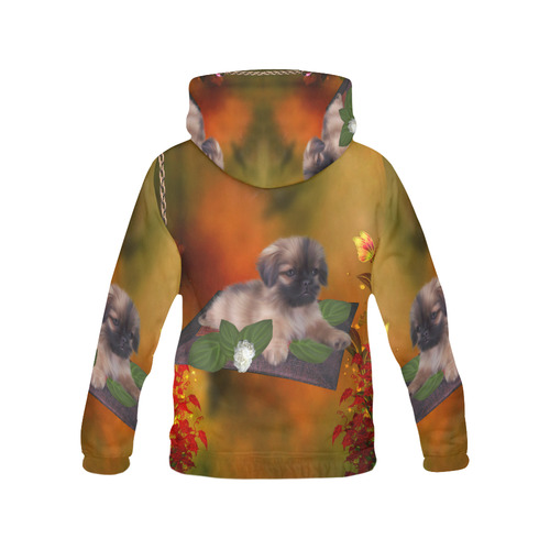 Cute lttle pekinese, dog All Over Print Hoodie for Men (USA Size) (Model H13)