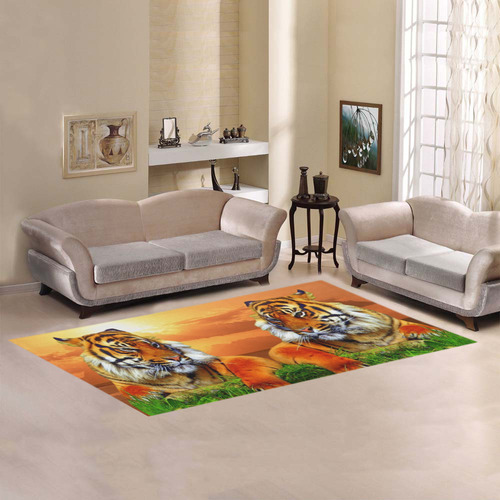 Sumatran Tiger Area Rug 7'x3'3''