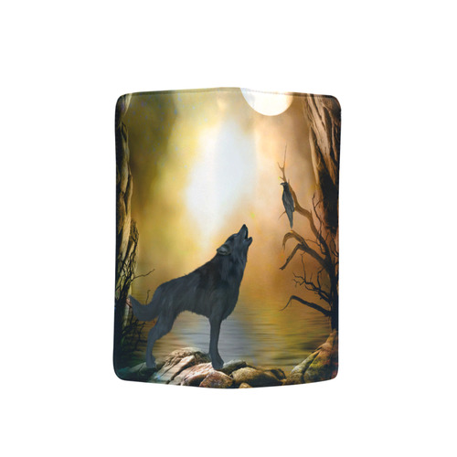 Lonely wolf in the night Men's Clutch Purse （Model 1638）