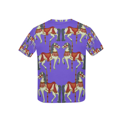 prancing carouselle ponies2blue - kids Kids' All Over Print T-shirt (USA Size) (Model T40)