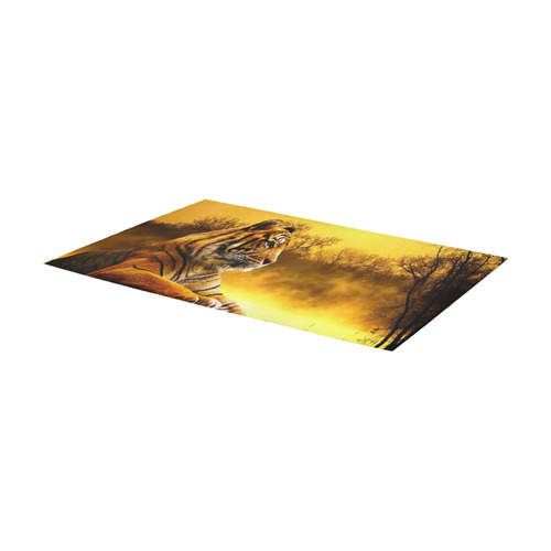 Tiger and Sunset Area Rug 7'x3'3''