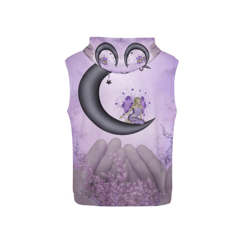 Wonderful fairy on the moon All Over Print Sleeveless Hoodie for Kid (Model H15)