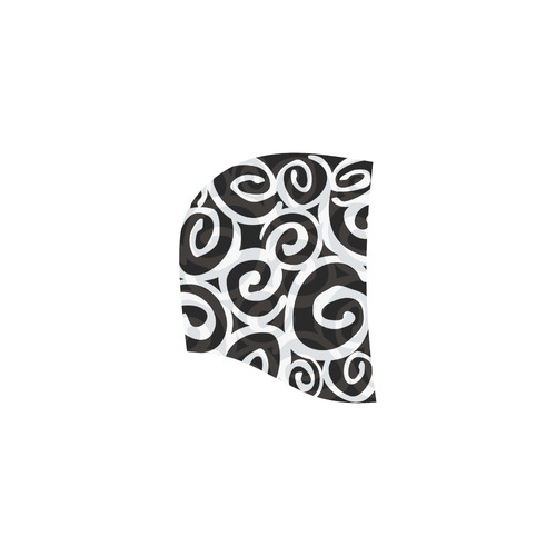 Black White Grey SPIRALS pattern ART All Over Print Sleeveless Hoodie for Women (Model H15)