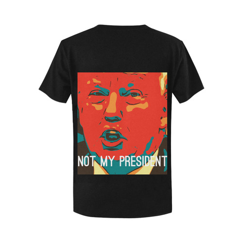 Trump Not My President Women's T-Shirt in USA Size (Two Sides Printing)