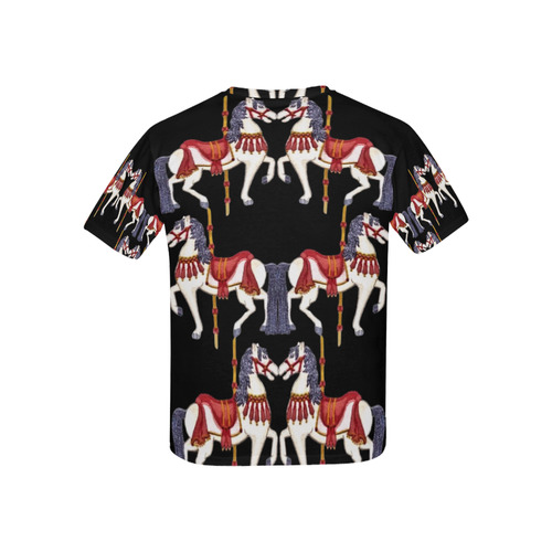 prancing carouselle ponies black - kids Kids' All Over Print T-shirt (USA Size) (Model T40)