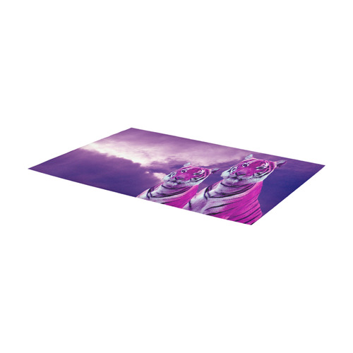 Purple Tiger Area Rug 7'x3'3''