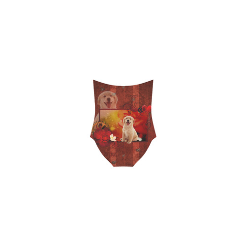 Sweet golden retriever Strap Swimsuit ( Model S05)