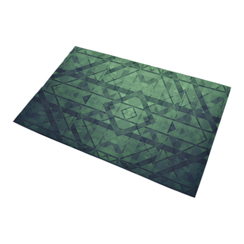 Sci-Fi Green Monster  Geometric design Bath Rug 20''x 32''