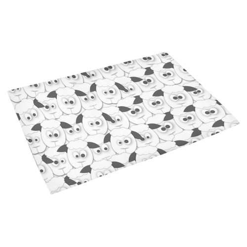 Crazy Herd of Sheep Azalea Doormat 30" x 18" (Sponge Material)