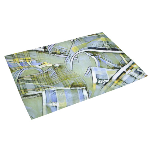 another modern moment, yellow by FeelGood Azalea Doormat 30" x 18" (Sponge Material)