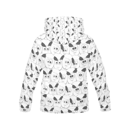 Crazy Herd of Sheep All Over Print Hoodie for Women (USA Size) (Model H13)