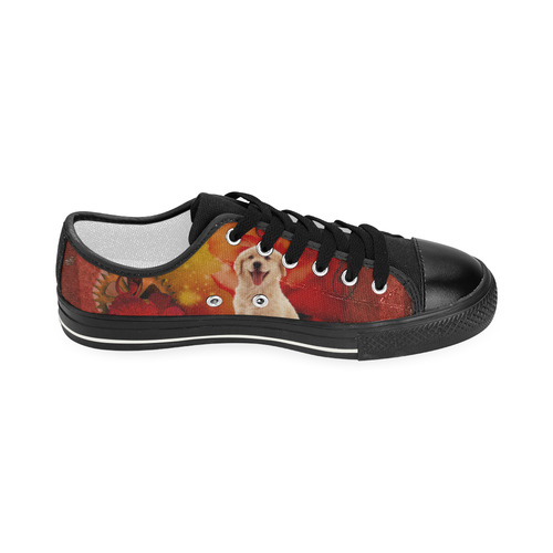 Sweet golden retriever Women's Classic Canvas Shoes (Model 018)