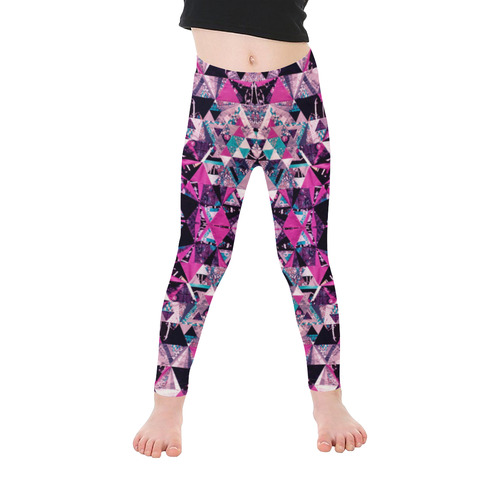 mosaic in triangles2 kids leggings Kid's Ankle Length Leggings (Model L06)