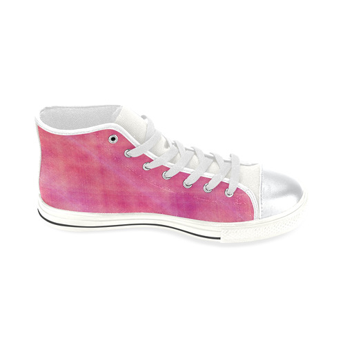 schoolgirlpink High Top Canvas Shoes for Kid (Model 017)