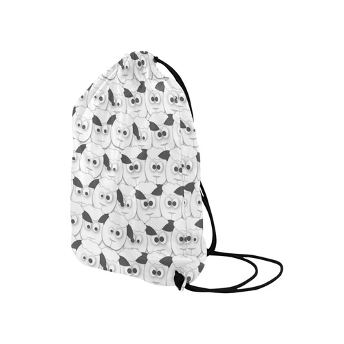 Crazy Herd of Sheep Medium Drawstring Bag Model 1604 (Twin Sides) 13.8"(W) * 18.1"(H)