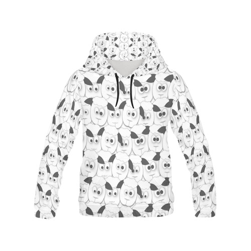 Crazy Herd of Sheep All Over Print Hoodie for Women (USA Size) (Model H13)