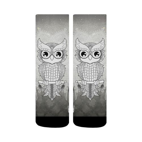 Cute owl, mandala design Crew Socks