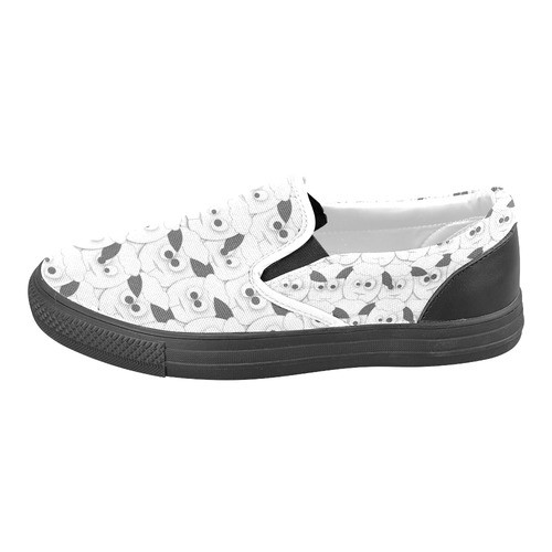 Crazy Herd of Sheep Women's Unusual Slip-on Canvas Shoes (Model 019)