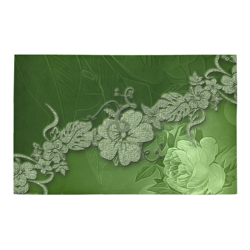Wonderful green floral design Bath Rug 20''x 32''